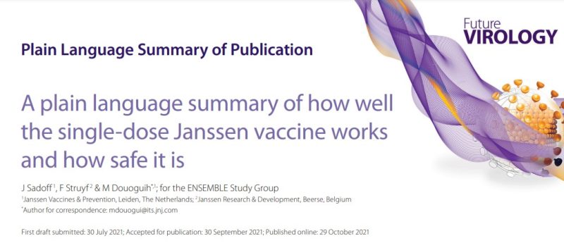 The Janssen Vaccine plain language summary